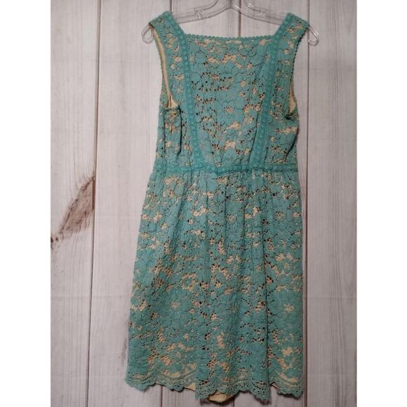 Chelsea & Violet Dress Ladies Medium Blue Lace Sleeveless - Picture 2 of 8